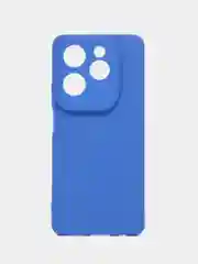 Синий силиконовый чехол Infinix Hot 40 (Инфиникс Хот 40) с защитой камер