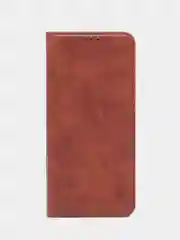 Коричневый чехол-книжка GQ для Xiaomi Redmi 13C (Сяоми Редми 13С) из искусственной кожи