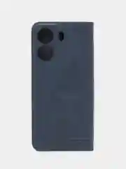 Синий чехол-книжка GQ для Xiaomi Redmi 13C (Сяоми Редми 13С) из искусственной кожи
