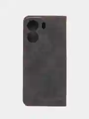 Черный чехол-книжка GQ для Xiaomi Redmi 13C (Сяоми Редми 13С) из искусственной кожи