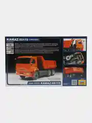 Белый сборная модель KAMAZ-65115 самосвал масштаб 1:35 КИТ, пластик, камаз