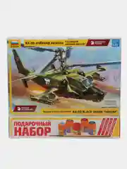 Белый сборная модель "Черная акула" Российский ударный вертолет КА-50 масштаб 1:72 КИТ пластик