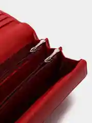 Красный кошелек полнокупюрный из натуральной кожи LaseFernando