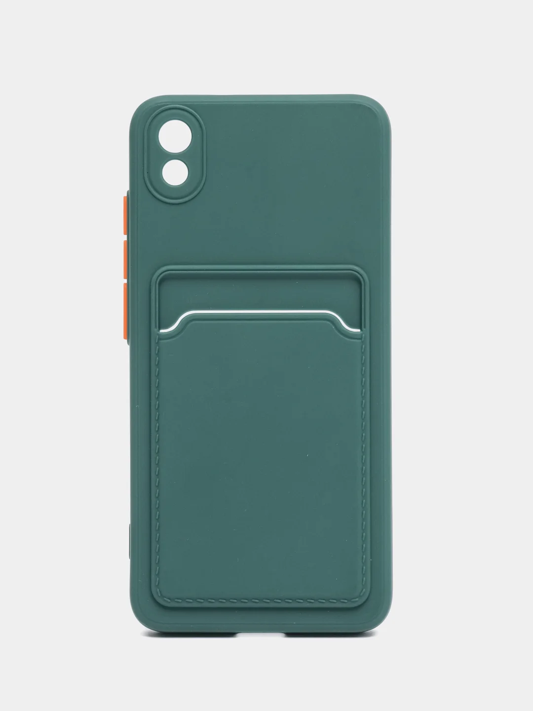 Зеленый чехол для Xiaomi Redmi 7A Сяоми Редми 7А с карманом для карт