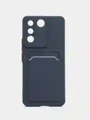 Морской силиконовый чехол для Vivo V27E (Виво В27Е), с карманом для карт