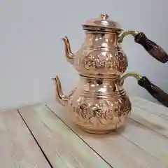 Терракотовый турецкий чайник ручной работы из меди