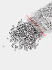 Серебряный бисер стеклянный 10/0 2.3мм разноразмерный мелкий