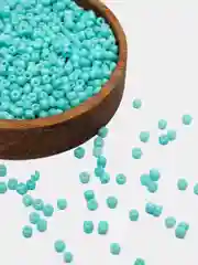 Бирюзовый бисер стеклянный 10/0 2.3мм разноразмерный мелкий