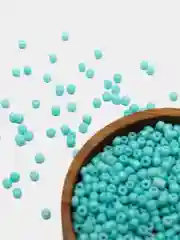 Бирюзовый бисер стеклянный 10/0 2.3мм разноразмерный мелкий