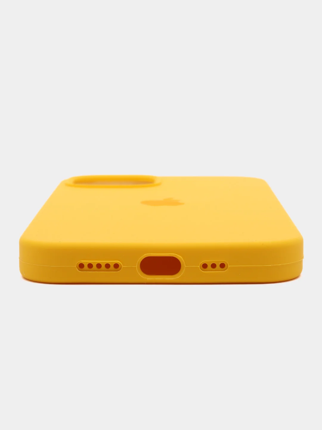 Желтый чехол для iPhone 12, 13, 14 MINI PRO MAX PLUS силиконовый с логотипом, для смартфона Apple