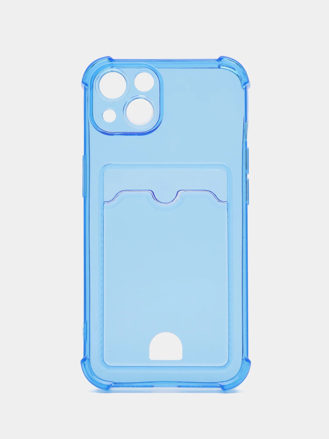 Синий чехол для iPhone 11, 12, 13, 14, силиконовый для смартфона, с картхолдер, карман для карты