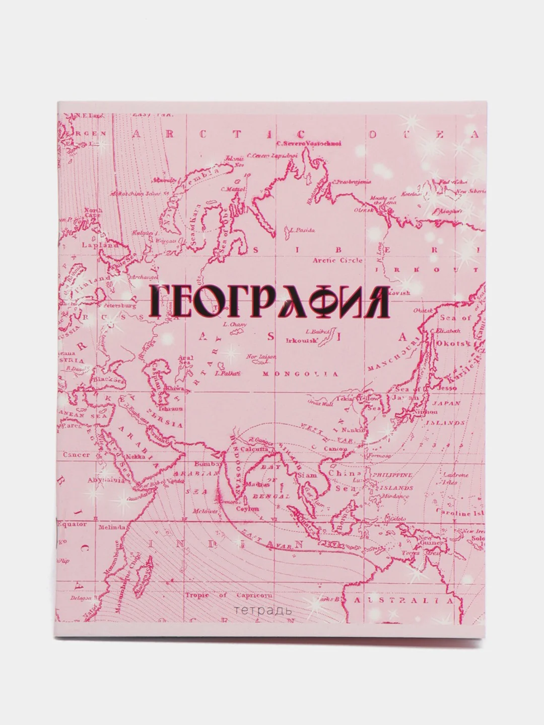 Бирюзовый тетрадь предметная "Розовая серия", 48 листов