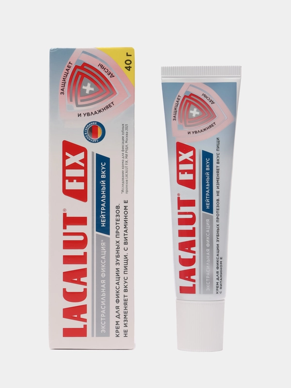 Lacalut Fix Крем для фиксации зубных протезов нейтральный вкус, 40 гр