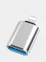 Серый металлик адаптер-переходник OTG Lightning USB 3.0 на lightning для iPhone конвертер данных