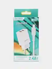 Белый зарядное устройство с кабелем (1м) Type-C, Micro, Lightning, для Apple iPhone/Android