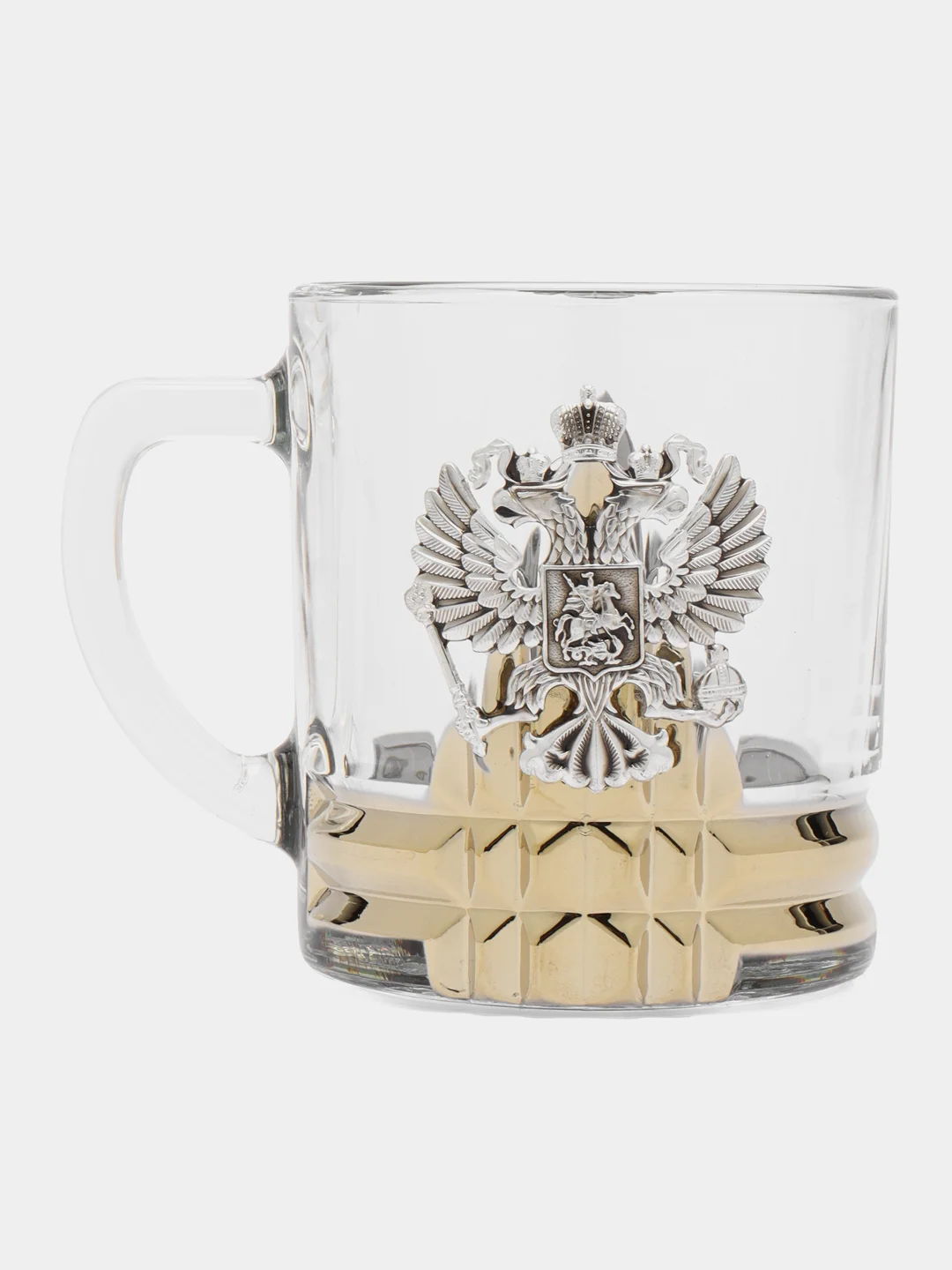 Серебряный кружка с гербом России для чая и кофе