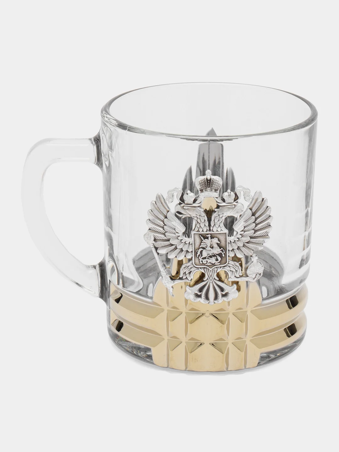 Серебряный кружка с гербом России для чая и кофе