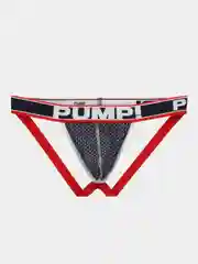 Синий трусы мужские стринги (джоки) PUMP