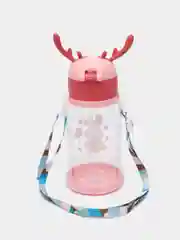 Кораллово-розовый бутылка с трубочкой для воды