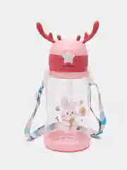 Кораллово-розовый бутылка с трубочкой для воды