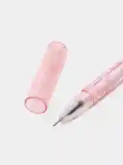 Белый ручка розовая "Заяц"  , "Конфетка" гелевая  с блестками