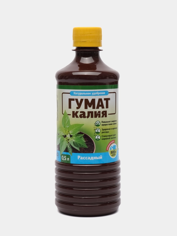 Натуральное удобрение ГУМАТ КАЛИЯ Рассадный 0,5л БиоМастер