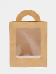 Карамельный коробка для 1 капкейка с окном, 9,2 х 9,2 х 11,1 см