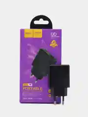 Сетевой адаптер ЗУ Hoco N38 Delgado dual port PD20W+QC3.0, USB-A, Type-C, черный