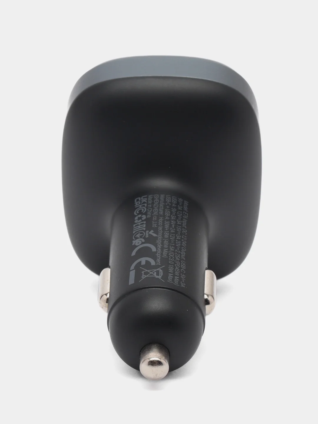Автомобильное зарядное устройство FM-Трансмиттер HOCO E76, 2*USB+Type-C PD45W, 48W, черный