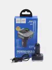Автомобильного зарядного устройства Hoco E75 Bravery PD30W+QC3.0 USB, Type-C  темно-синий