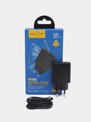 Кабель type c, кабель тайпси Hoco N38 Delgado с двумя портами USB-A, Type-C PD20W+QC3.0