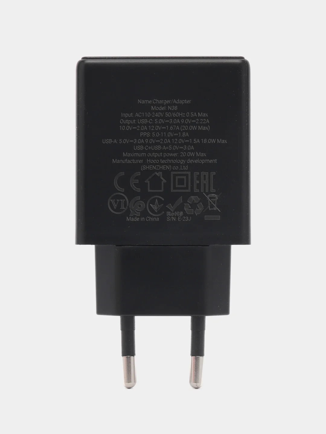 Кабель type c, кабель тайпси Hoco N38 Delgado с двумя портами USB-A, Type-C PD20W+QC3.0