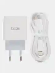 Комплект зарядного устройства Hoco C76A Pro, с одним портом PD30W, Type-C-Lightning, белый