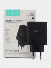 Сетевой адаптер четырехпортовый Hoco C127A PD45W(1C3A), ЕС, черный