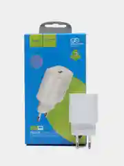 Сетевой адаптер hoco N22 Jetta PD 25W charger (EU), белый type-c