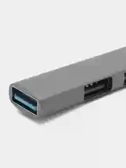 Хаб hoco HB26 4 in 1 adapter(USB to USB3.0+USB2.0*3) - Gray