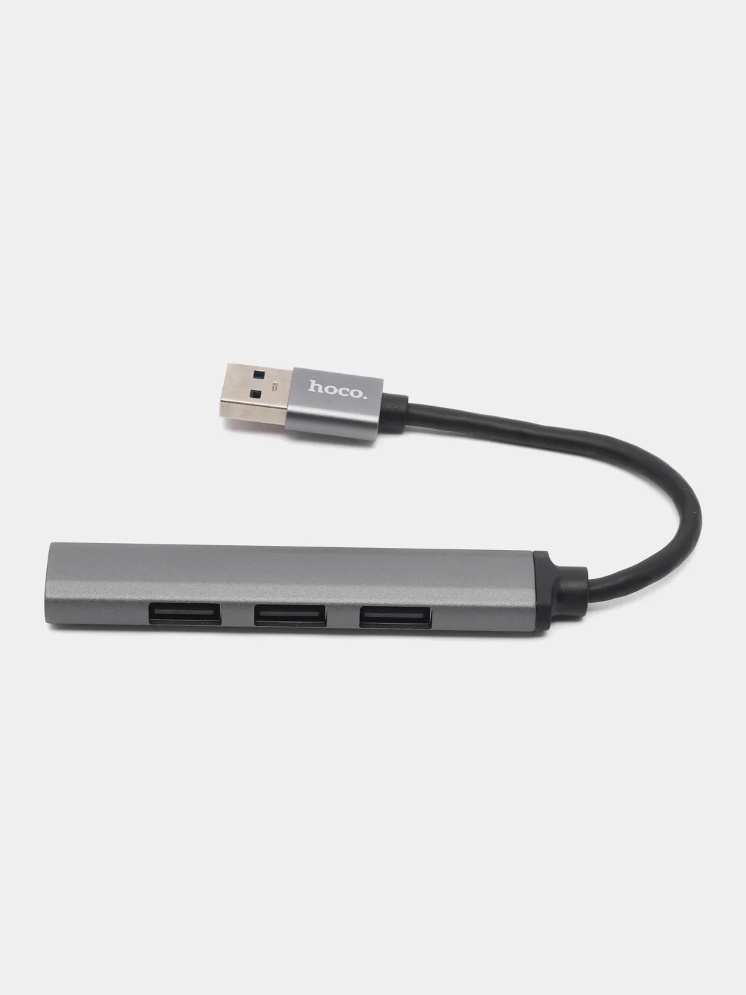 Хаб hoco HB26 4 in 1 adapter(USB to USB3.0+USB2.0*3) - Gray