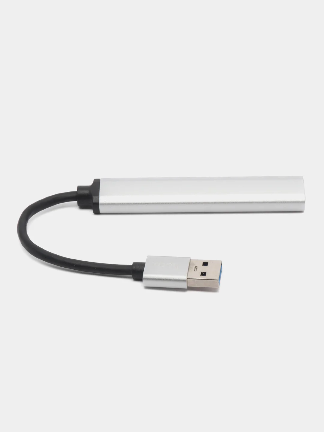 USB HUB разветвитель HOCO HB26 4 в 1 USB3.0 (m) - USB3.0 (f) + 3xUSB2.0 (f), серебряный