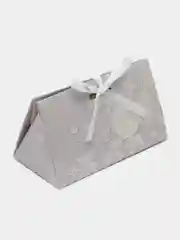 Серый меланж бонбоньерка, коробочка складная для подарка и украшений