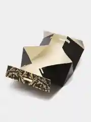 Черный бонбоньерка, коробочка складная для подарка и украшений