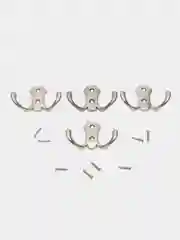 Серебряный крючок мебельный, металлический