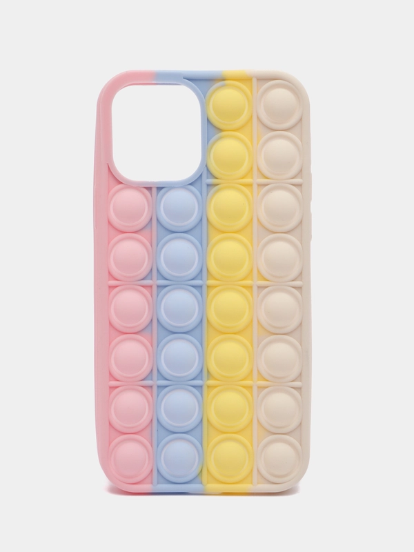 Чехол POP IT, для iPhone 12/12 Pro, силиконовый, разноцветный