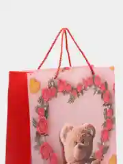 Алый пакет бумажный "Мишки" 31*40*12см RQ-925L