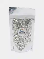 Серебряная стеклянная крошка Color Si, 3-6мм, 100гр, для декора и творчества, Color Si
