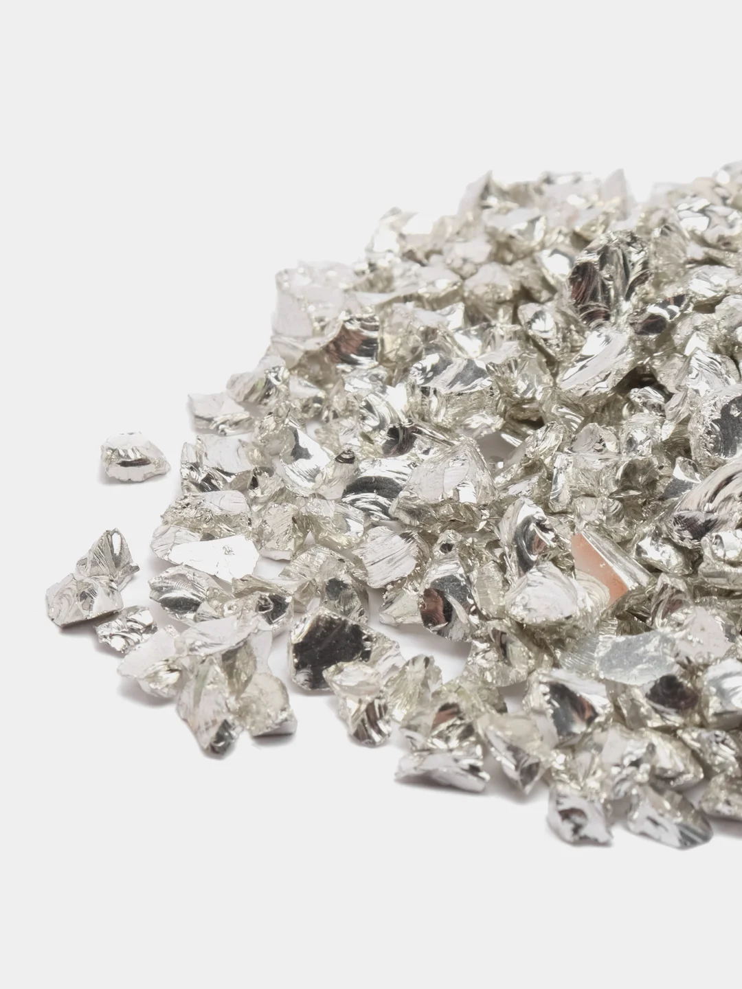 Серебряная стеклянная крошка Color Si, 3-6мм, 100гр, для декора и творчества, Color Si