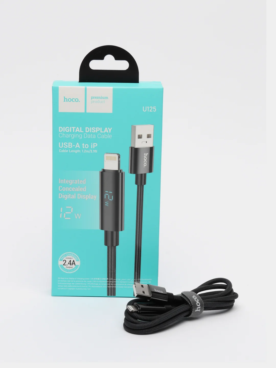 Кабель зарядный для айфона lightning для iphone Hoco U125