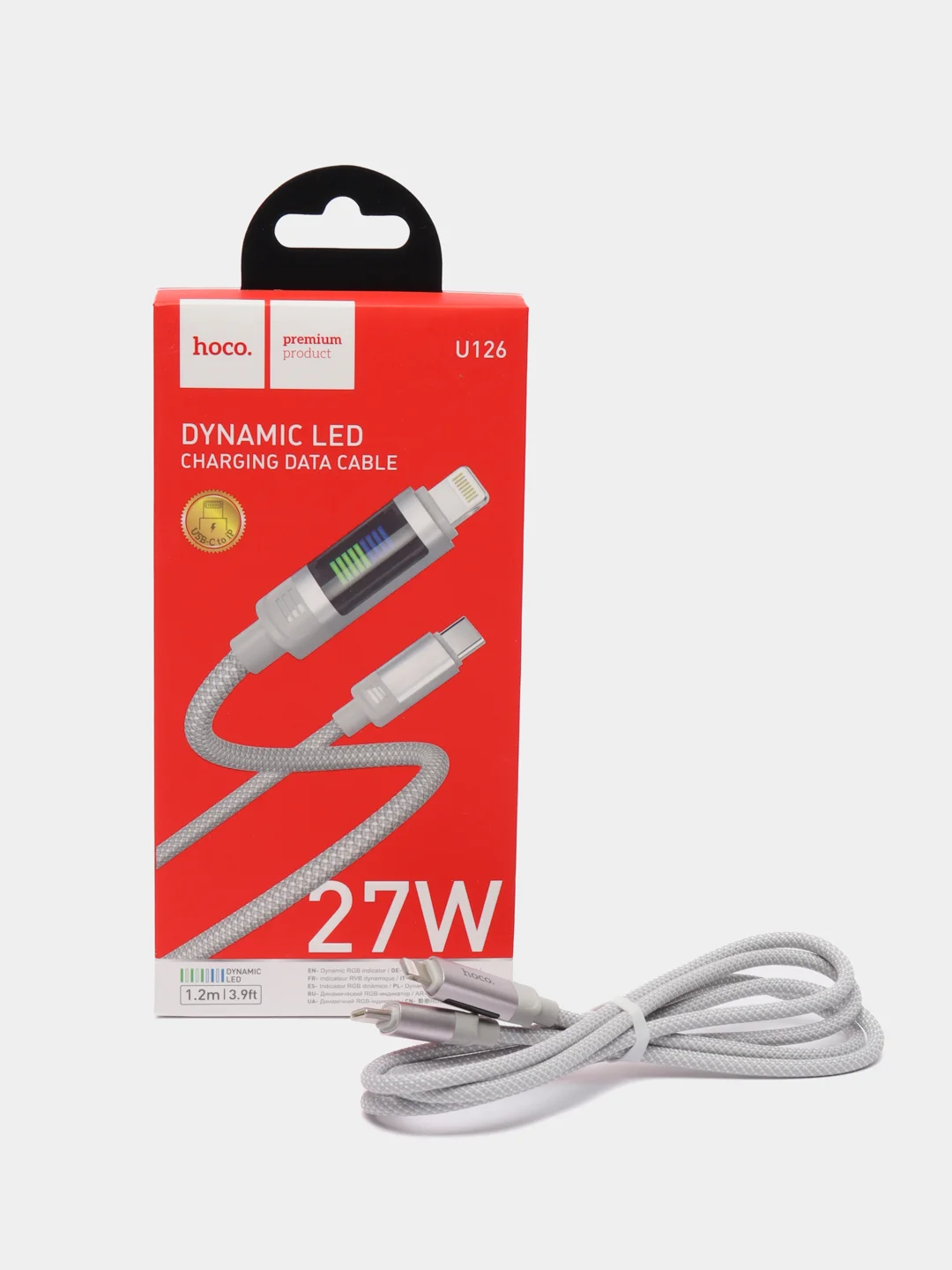 Кабель зарядный для айфона lightning для iphone Hoco U126