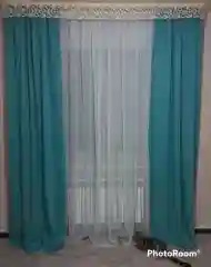 Тюль Лён с полосками
