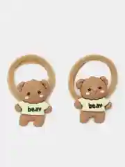 Медный детские резинки для волос "Мишки", "Цветок", 2 шт