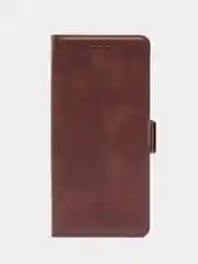 Коричневый чехол-книжка Infinix HOT 40 i (Инфиникс Хот 40 Ай) c боковым магнитом